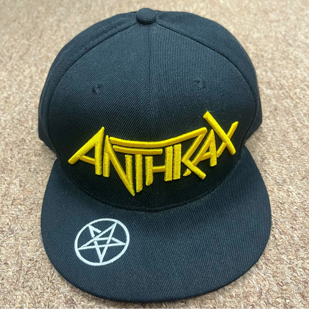 【激レア】90s ANTHRAX USA製 ビンテージ キャップ 美品 ROCK OFF アンスラックス ANTHRAX キャップ 帽子 メンズ レディース